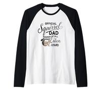 Official Squirrel Dad, Keeper of All Things Eaten in Yard Raglan Baseball Tee
