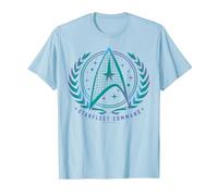 Official Star Trek - Starfleet Command T-Shirt, Men, Baby Blue, Large