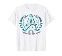 Official Star Trek - Starfleet Command T-Shirt, Men, White, Medium