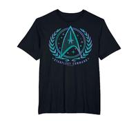 Official Star Trek - Starfleet Command T-Shirt, Men's Big and Tall, Black, 5X Tall
