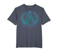 Official Star Trek - Starfleet Command T-Shirt, Men's Big and Tall, Heather Blue, 2X Tall