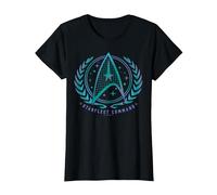 Official Star Trek - Starfleet Command T-Shirt, Women, Black, Large