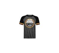 Official Star Wars 1977 Circle Unisex Charcoal & Black Raglan T-Shirt, Small