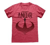 Official Star Wars Andor T-Shirt Incognito Vintage Heather Red Unisex Fans Tee