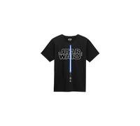 Official Licence Star Wars Glow in The Dark Lightsaber Unisex T-Shirt Black