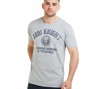 Official Star Wars Mens Jedi Knight Collegiate T-shirt Grey S-2XL