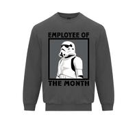 Official Star Wars Sweatshirt Employee Of The Month Charcoal Unisex Trendy Wear