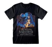 Official Star Wars T-Shirt Classic Poster Black Unisex Bold Graphic Fantasy Tee