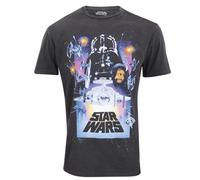 Official Star Wars Vintage Poster T-Shirt Short Sleeve Acid Wash Retro Merch