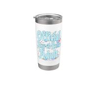 Official Stay At Home Adult Funny Gingham Check Pattern Stainless Steel Insulated Tumbler