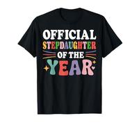 Official Stepdaughter of the Year Retro Funny Step daughter T-Shirt
