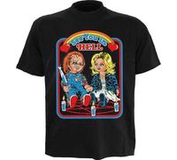 Official Steven Rhodes Chucky See You in Hell Unisex Black T-Shirt, Large