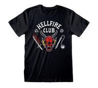 Official Stranger Things T-Shirt Hellfire Club Logo on Black Netflix Fan Tee