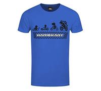 Official Super Mario Bros Silhouette Unisex Blue T-Shirt, Small