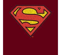Official Superman Crackle Logo Men's T-Shirt - Burgundy - M