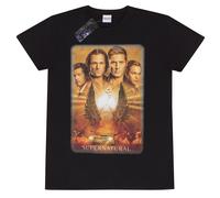 Official Supernatural T-Shirt Key Art Black Unisex Horror Graphic Print Fans Tee