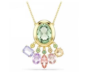 [Official] [Swarovski] Gema Pendant, Mixed Cut, Dangle Crystal, Multicolor, Gold Tone Plating