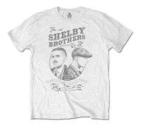 Official T Shirt Peaky Blinders Shelby Brothers 'Circle Faces' White L