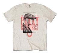 Peaky Blinders T-Shirt Red Logo Tommy Unisex Sand XL