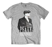 Official T Shirt Peaky Blinders Shelby Brothers 'Tommy Character' Grey L