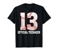 Official Teenager 13 Years Old Baseball Player 13th Birthday T-Shirt
