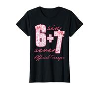 Official Teenager Six Seven 6 + 7 Coquette Bow 13th Birthday T-Shirt