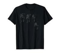 Official The Beatles Band Retro Faces Fab Four T-Shirt, Men, Black, 3X-Large