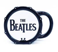 OFFICIAL THE BEATLES LOGO DRUM SHAPPED COFFEE MUG CUP NEW IN GIFT BOX HMB