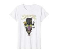 Official The Black Crowes Top Hat Crowe T-Shirt, Women, White, X-Large