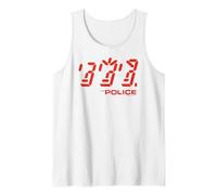 Official The Police Ghost Icon Rock Music Band Tank Top, Men, White, Large