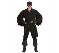 Official The Princess Bride Adult Westley Fancy Dress Costume Mens, The Dread Pirate Roberts Black Halloween Outfit Large