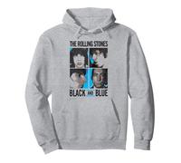 Official The Rolling Stones Black And Blue Photo Squares Pullover Hoodie