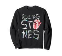 Official The Rolling Stones Glass Logo Sweatshirt, Adult Unisex, Black, Large