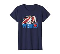 Official The Who Flag T-Shirt, Women, Navy Blue, Medium
