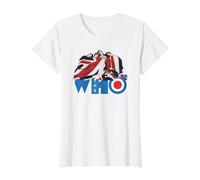 Official The Who Flag T-Shirt, Women, White, Large