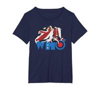 Official The Who Flag T-Shirt, Women's Plus, Navy Blue, 4X