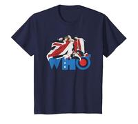 Official The Who Flag T-Shirt, Youth, Navy Blue, Large