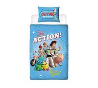 Official Toy Story 4 Single Duvet Cover Rescue Design | Reversible Two Sided Bedding Duvet Cover Featuring Woody & Buzz Lightyear With Matching Pillow Case