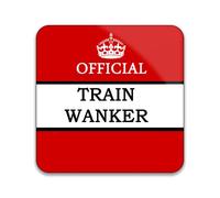 Official Train Wanker Pack of 10 Square Stickers - 55mm x 55mm