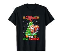 Official Tree Climber Cute Squirrel On Christmas Tree Rodent T-Shirt