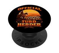 Official Turd Herder Wastewater Cowboy PopSockets Adhesive PopGrip