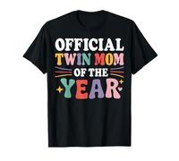 Official Twin Mom of the Year Retro Funny Twin Mom T-Shirt