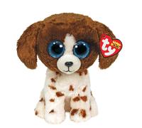 OFFICIAL TY BEANIE BOO BABIES MUDDLES DOG BUDDY MED 23CM (9") SOFT TOY 36487