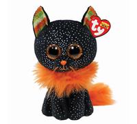 Ty Morticia Cat Orange Beanie Boo Regular | Halloween 2022 Beanie Baby Soft Plush Toy | Collectible Cuddly Stuffed Teddy