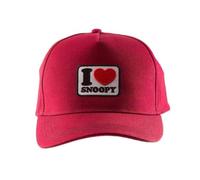 Official Unisex Adult Peanuts I Heart Snoopy Baseball Cap - One Size Fits Most Red, Red, One size
