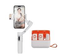 Official V3 Smartphone Stabilizer Ai Face Tracking 3-Axis Phone Gimbal Built-in Selfie Stick Portable Fit For iPhone16/Fit For Samsung(V3white MIC TypeC)
