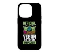 Official Vegan Ice Cream Inspector Funny Vegan Food Lover Case for iPhone 14 Pro