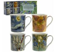 lesser and pavey Ceramic Mug | Van Gogh | Set of 4-12x8x9 cm