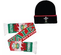 Official Wales Rugby Winter Bronx Hat - Welsh Rugby Hat - Unisex Winter Hat (UK, Alpha, One Size, HAT & Scarf Set)