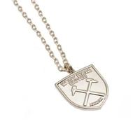 Official West Ham Sterling Silver Solid Crest Pendant & Chain - 925 Hallmarked Licensed Gift